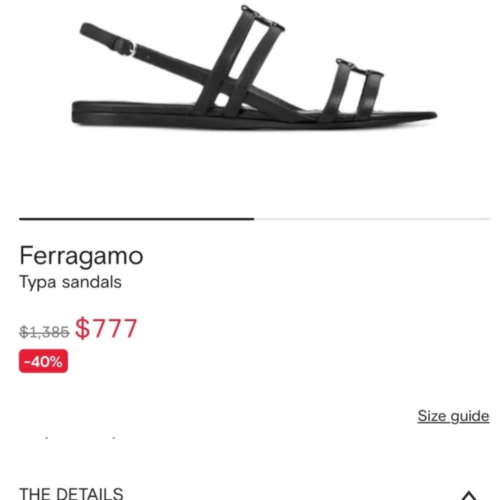 Salvatore Ferragamo Black Strappy Sandals